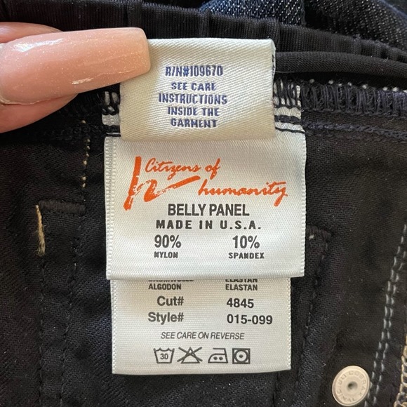 Citizens of Humanity Belly Panel Maternity Flare Bootcut Dark Wash Jeans Sz 27 - Picture 11 of 15
